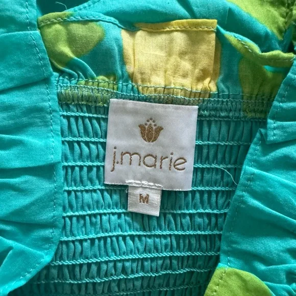 J. Marie Floral Blue and Green Maxi Dress - Picture 6 of 6